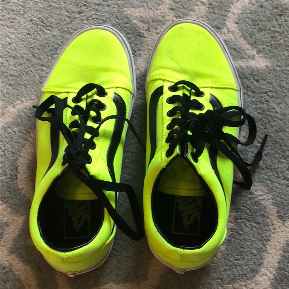 vans old skool lime green